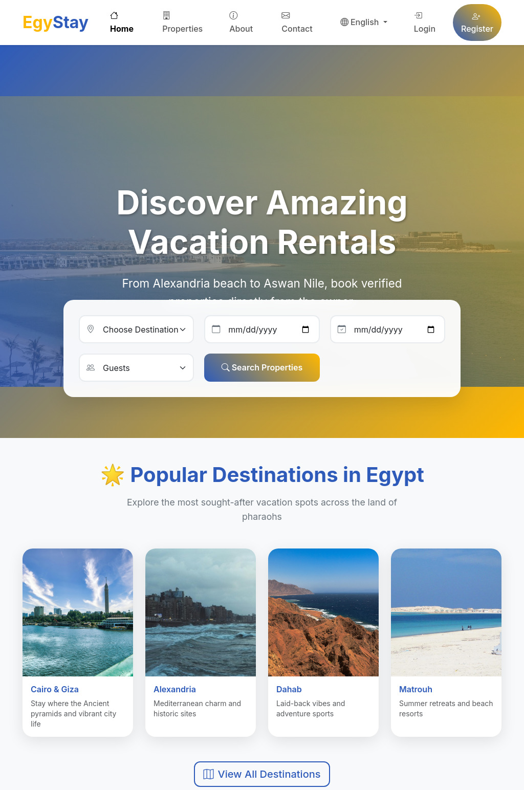 Egystay Website